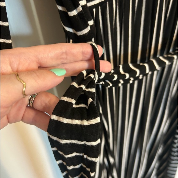 CJLA Black and White Striped Tie Dress - Picture 7 of 9